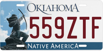 OK license plate 559ZTF