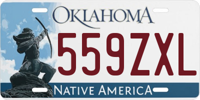 OK license plate 559ZXL