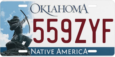OK license plate 559ZYF