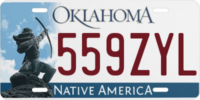 OK license plate 559ZYL