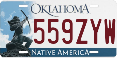 OK license plate 559ZYW