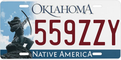 OK license plate 559ZZY