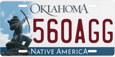 OK license plate 560AGG