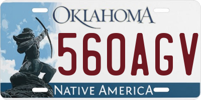 OK license plate 560AGV