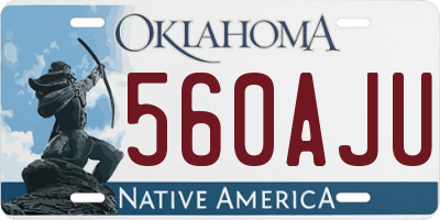 OK license plate 560AJU