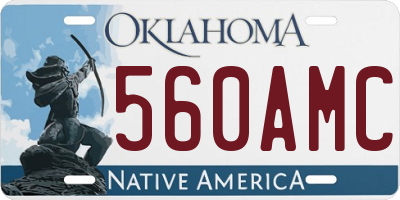OK license plate 560AMC