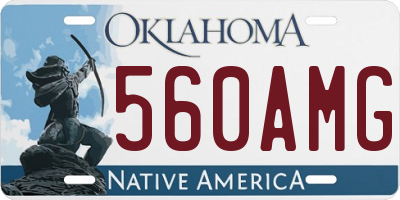 OK license plate 560AMG