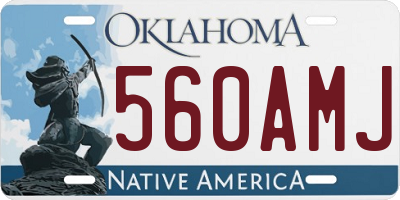OK license plate 560AMJ
