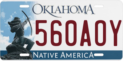 OK license plate 560AOY