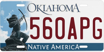 OK license plate 560APG