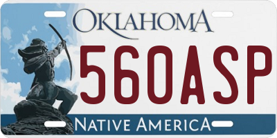 OK license plate 560ASP