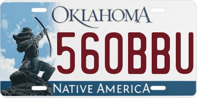 OK license plate 560BBU