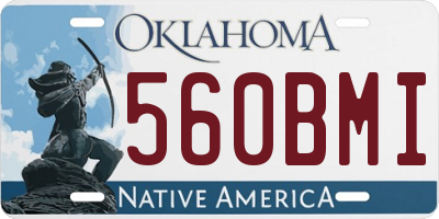 OK license plate 560BMI