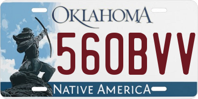 OK license plate 560BVV