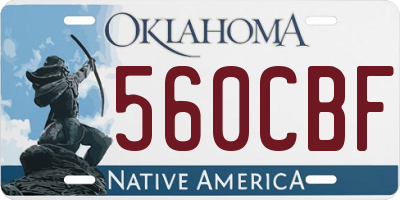 OK license plate 560CBF