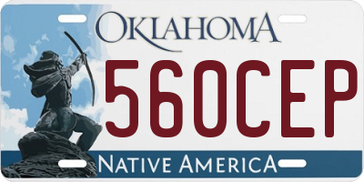 OK license plate 560CEP