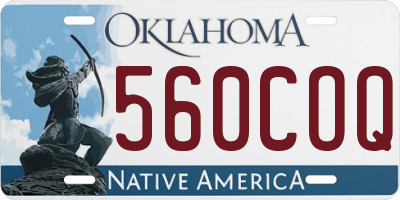 OK license plate 560COQ