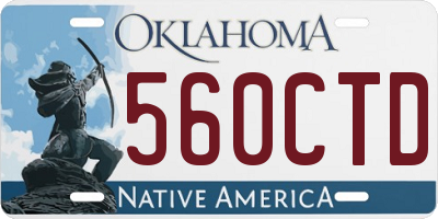 OK license plate 560CTD