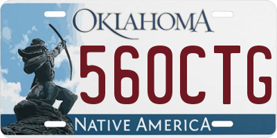 OK license plate 560CTG