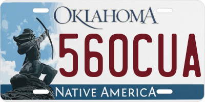 OK license plate 560CUA