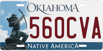 OK license plate 560CVA