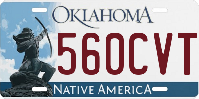 OK license plate 560CVT