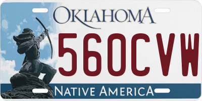 OK license plate 560CVW