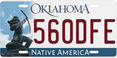 OK license plate 560DFE