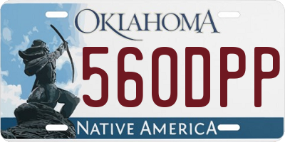 OK license plate 560DPP