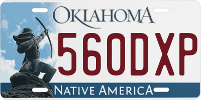 OK license plate 560DXP