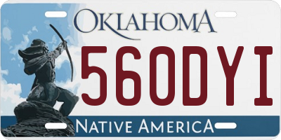OK license plate 560DYI