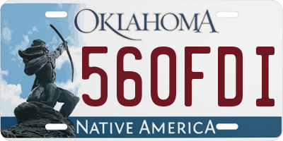 OK license plate 560FDI