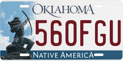 OK license plate 560FGU