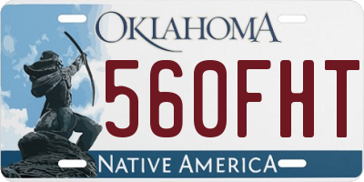 OK license plate 560FHT