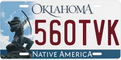 OK license plate 560TVK
