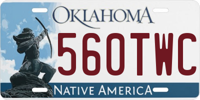 OK license plate 560TWC