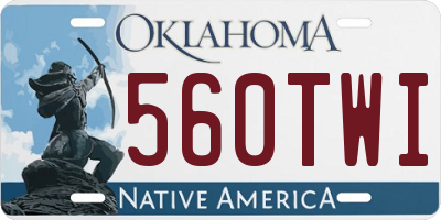 OK license plate 560TWI