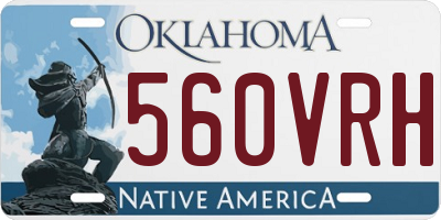 OK license plate 560VRH