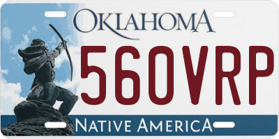OK license plate 560VRP