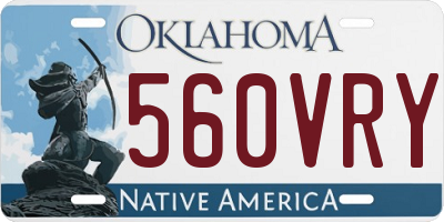 OK license plate 560VRY