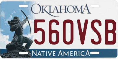 OK license plate 560VSB