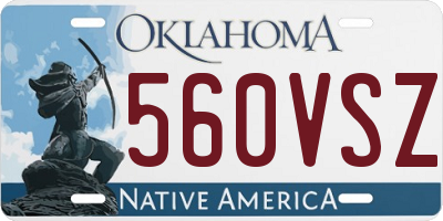 OK license plate 560VSZ
