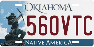 OK license plate 560VTC