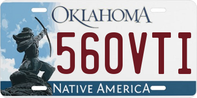 OK license plate 560VTI