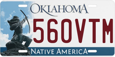 OK license plate 560VTM