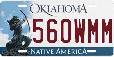 OK license plate 560WMM