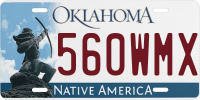 OK license plate 560WMX