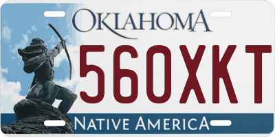 OK license plate 560XKT