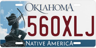 OK license plate 560XLJ