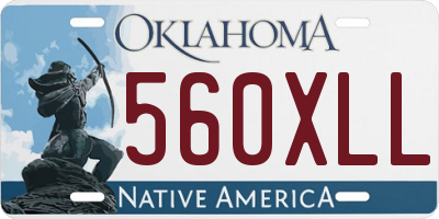 OK license plate 560XLL